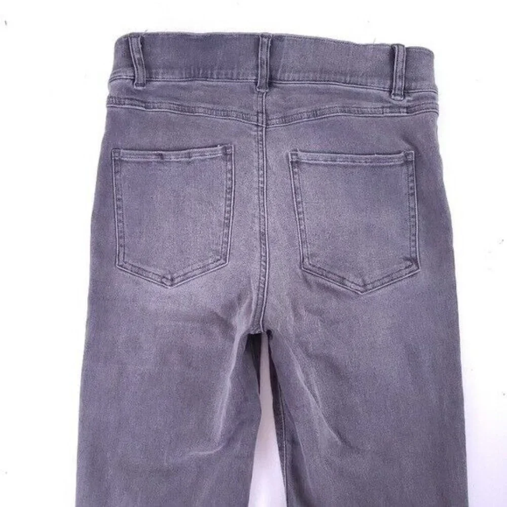 Spanx Womens Gray High Rise Skinny Ankle Pull On Jeans S